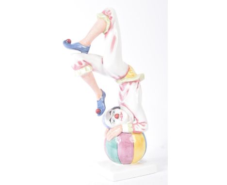 Royal Doulton – Tumbling – HN3283 – a hand painted ceramic figure / figurine of a circus clown and ball. Maker’s marks to bas