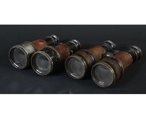 WWI First World War - two pairs of original period WWI First World War binoculars, including one pair marked with Broad Arrow