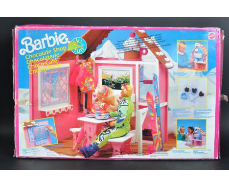 Two vintage 1990s Mattel made Barbie action figure playsets comprising;&nbsp;No. 9698 Ski Fun Chocolate Shop and&nbsp;No. 751