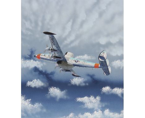 Steve Ferguson (American, B. 1946) "EC-121 Constellation" Signed lower left. Original Acrylic painting on Cold Press Illustra