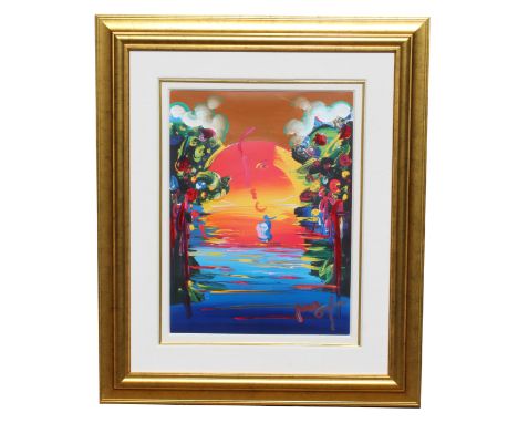 Peter Max "A Better World III" 1999 Mixed Media. Hand Embellished Acrylic over Color Lithograph. Comes with Park West Gallery