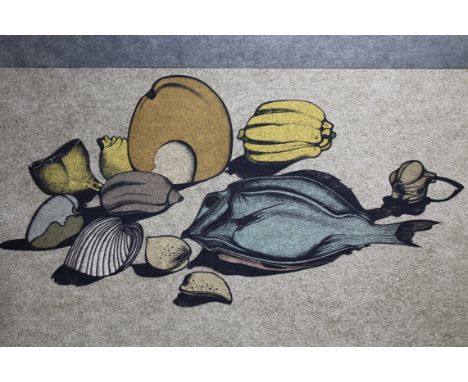 Mihail Chemiakin (New York, Russia born 1943) "Nature Morte w/ Fish" Color Lithograph on Japan paper. Numbered (53/78) lower 