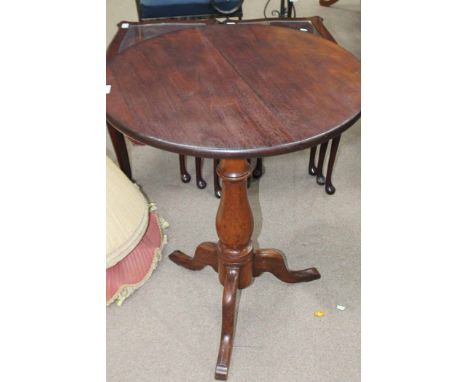 VICTORIAN TILT TOP TEA TABLE
on pillar and tripod supports