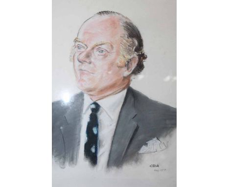 * EMILIO COIA,
PORTRAIT OF A GENTLEMAN
pastel on paper, signed and dated May 1973
Mounted, framed and under glass 