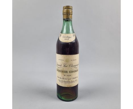 1912 Vintage Grande Fine Champagne Liqueur Cognac - John Lovibond & Sons - Bottled circa 1960  