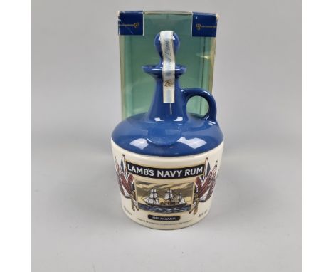 Lamb's Navy Rum Decanter - "HMS Warrior" 1980's  