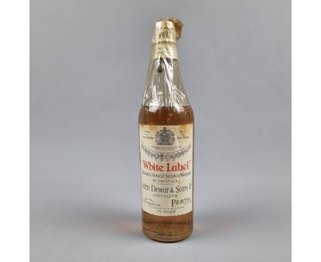 Dewar's White Label Whisky late 1950's Early 1960's Spring Cap - 70 Proof   (Please note original plastic wrapping. Please no