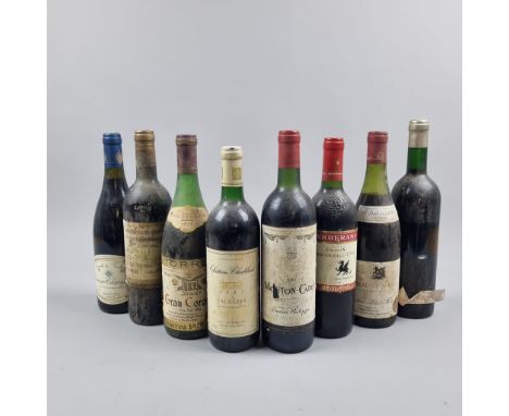 8 Mixed Red Wines to include:   Domaine de Rochenard 2001 Saumur Champigny,  Chateau Kirwan 1980 Margaux,  Torres 1979 Gran C