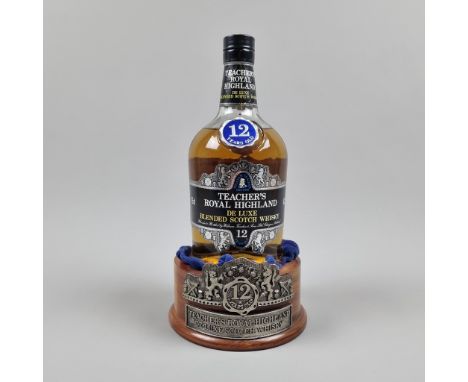 Teacher's Royal Highland 12 Year Old De Luxe Blended Scotch Whisky 1980's - 75cl on Limited Edition Plinth  Whisky  ​From a p