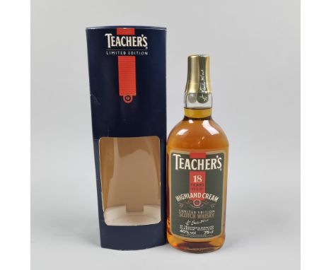Teacher's Highland Cream 18 Year Old Limited Edition Scotch Whisky 1980's - 75cl  ​From a private collection built over a 40 