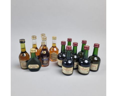 Collection of Cognac and Armagnac Miniatures to include Hennessy, Courvoisier, Martell & Janneau  