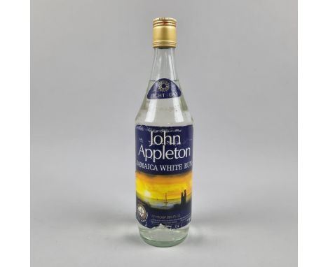 John Appleton Jamaica White Rum 1970's - 70 Proof-26 2/3 Fl Oz - Wray & Nephew -  Imported to the UK by J.C. McLaughlin Ltd. 
