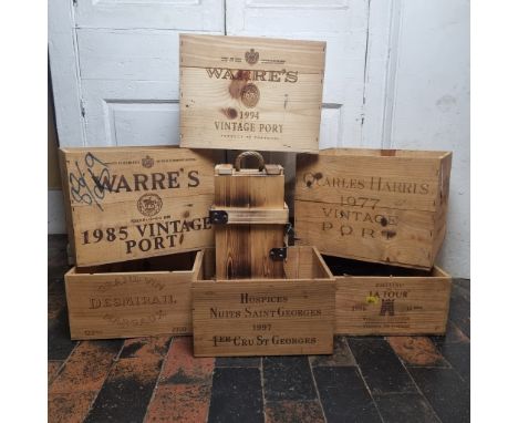 Various Vintage Wooden Port/Wine Crates  