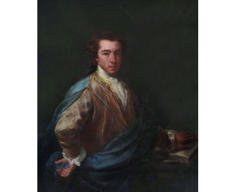 18th Century Italian School Portrait of a Nobleman, Oil on Canvas, in a Fine Carved Giltwood Frame, 46” x 38”