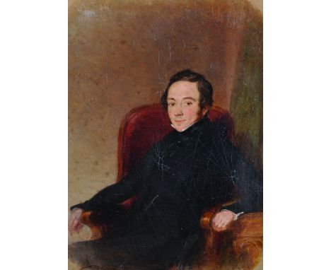 Adam Buck (1759-1833) British Portrait of Randolph Stewart, 9th Earl of Galloway, Oil on Board, Inscribed on the reverse, 9” 