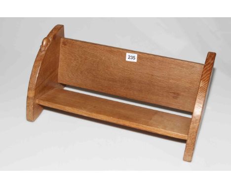 Robert Thompson of Kilburn 'Mouseman' book trough, 46cm.