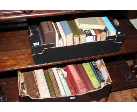 Two boxes of books including antique and vintage furniture, silver hallmarks, Sheffield plate, painters, engravers, porcelain