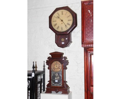 Victorian wall clock, gingerbread clock and clock-barometer (3).