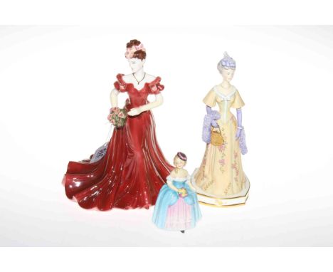 Royal Doulton 'Dainty May', Coalport 'Jenny' and Royal Worcester 'Madelaine' (3).