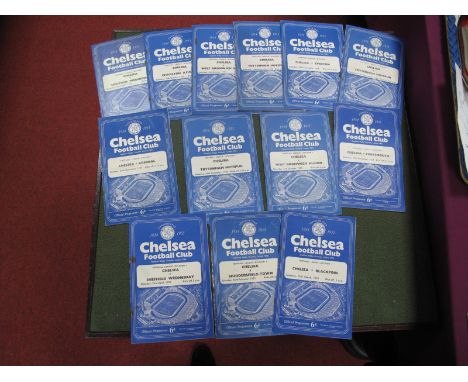 Chelsea 1954-5 Home Programmes. Twelve issues from the Championship season including:- v. Arsenal, Tottenham, Sheffield Wedne