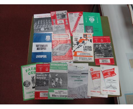 Liverpool v. British Clubs in Europe, home and away issue from each of 70-1 v. Hibs, Leeds, 72-3 v. Tottenham. 75-6 v. Hibs, 
