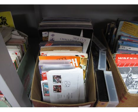 Rugby League Programmes, videos, First Day Covers:- One Box