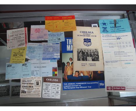 Chelsea Memorabilia. Two Railway Excursions 65-6 at West Brom, 64-5 F.A. Cup Semi v. Liverpool at Aston Villa. 59-60 and 71-2