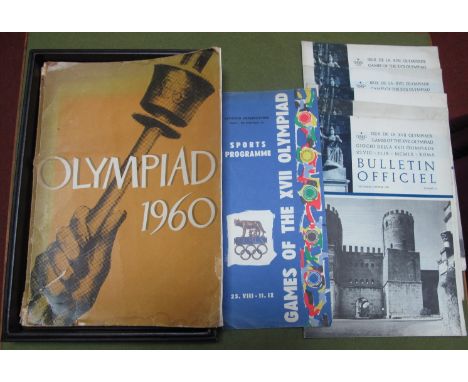 Olympics. Rome 1960, Sports Programme Comitato Organizzatore single four fold guide. Olympiad 1960 book edited by the Italian