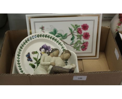 Willow Tree , Royal Worcester plaque & Portmerion