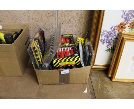 Box of tools, sockets, spanners etc