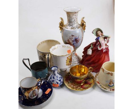 A small collection of miscellaneous items, to include a Royal Doulton figurine Autumn Breezes, registration No.835666, an Ayn