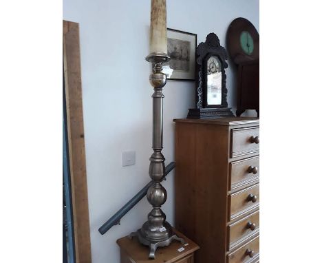 Nickel plated standard lamp 
