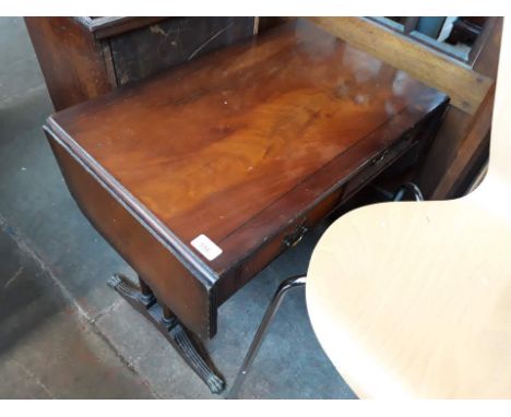 A reproduction small sofa/coffee table 