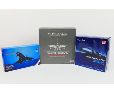 Schabak - Sky Guardians - Hobby Master - Three boxed diecast model aircraft in various scales. Lot consists of Schabak 1:250 