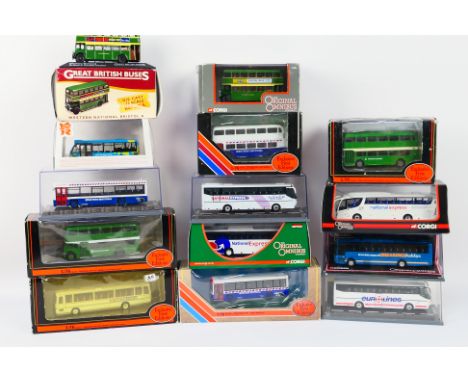 EFE - Corgi Original Omnibus - Atlas Editions - Corgi - A boxed collection of 14 1:76 scale model buses. Lot includes Atlas E