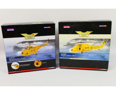 Corgi Aviation Archive - Two boxed 1:72 scale Corgi Aviation Archive Limited Edition diecast model helicopters. Lot consists 