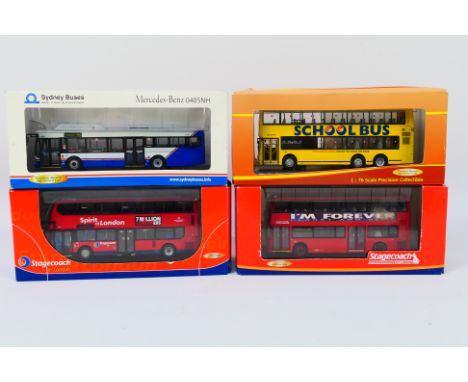 Creative Master Northcord Ltd (CMNL) - Four boxed 1:76 scale diecast model buses from CMNL. Lot consists of UKBUS 6001 Alexan