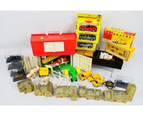 Corgi - Oxford - Fisher Price - A group of items including several AA Vans and an AA 5 Year service badge, a group of unboxed