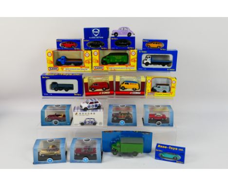 Oxford - Classix - Base Toys - Tiny - A group of boxed vehicles, some in 1:76 railway scale, includes VW Karmann Ghia # 76KG0