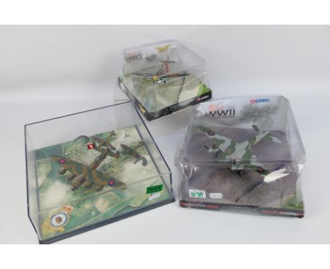 Corgi Aviation Archive - Three boxed Corgi Aviation Archive diecast model aircraft in various scales. Lot consists of Corgi 4