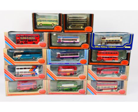 EFE - A boxed group of 14 diecast model buses in 1:76 scale from EFE. Lot includes #20635 Plaxton Pointer Dart 'Stagecoach Ea