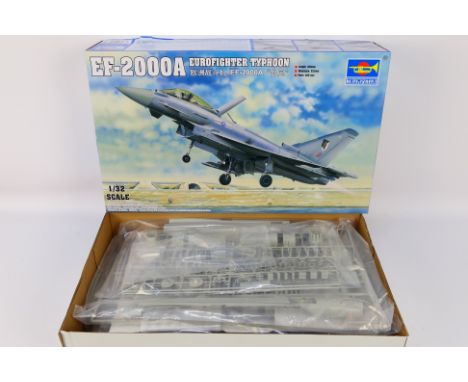 Trumpeter - A boxed 1:32 scale model kit FF-2000A Eurofighter Typhoon 02278. The contents generally appear to be excellent to