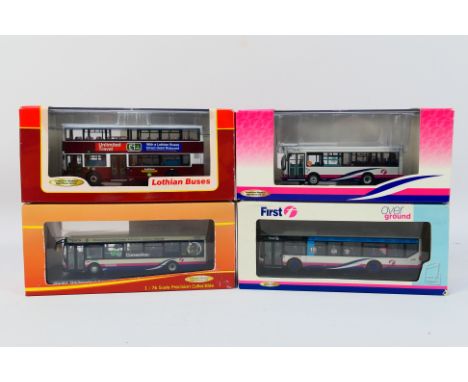 Creative Master Northcord Ltd (CMNL) - Four boxed 1:76 scale diecast model buses from CMNL. Lot consists of UKBUS 5010 First 