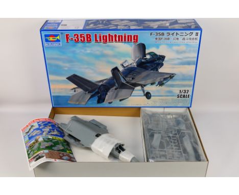 Trumpeter - A boxed 1:32 scale model kit F-35B Lightning 03232. The contents appear to be excellent to mint in sealed bags, w