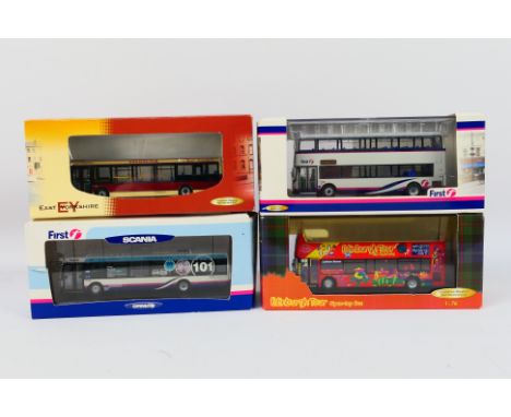 Creative Master Northcord Ltd (CMNL) - Four boxed 1:76 scale diecast model buses from CMNL. Lot consists of UKBUS 1021 Alexan