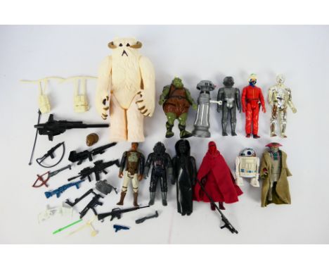 Star Wars - A group of vintage Star Wars figures including Darth Vader, Wampa, Emperor's Royal Guard, Lando Calrissian, 4-LOM