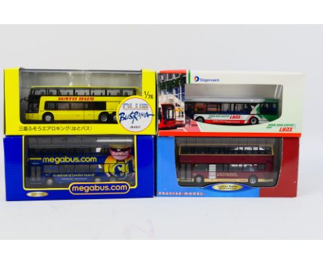 Creative Master Northcord Ltd (CMNL) - Four boxed 1:76 scale diecast model buses from CMNL. Lot consists of UKBUS 1006 Dennis