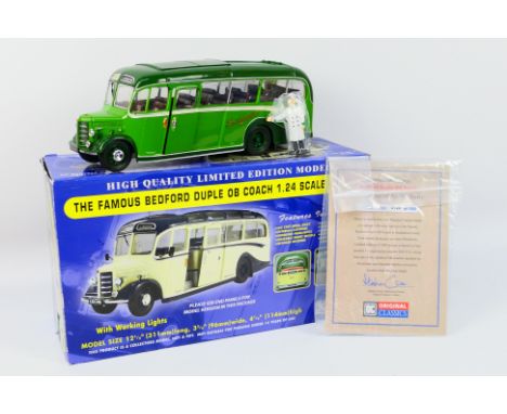 Original Classics - A boxed diecast Limited Edition 1:24 scale Bedford Duple OB Coach in Southdown livery. The model appears 