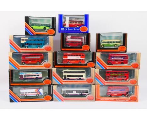 EFE - A boxed collection of 15 diecast model buses in 1:76 scale from EFE. Lot includes a Code 3 Bristol VRT3 (Open Top) 'Fir