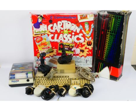 Sinclair - Commodore - A collection of vintage computer equipment including a boxed Sinclair 128K ZX Spectrum + 2 and a boxed